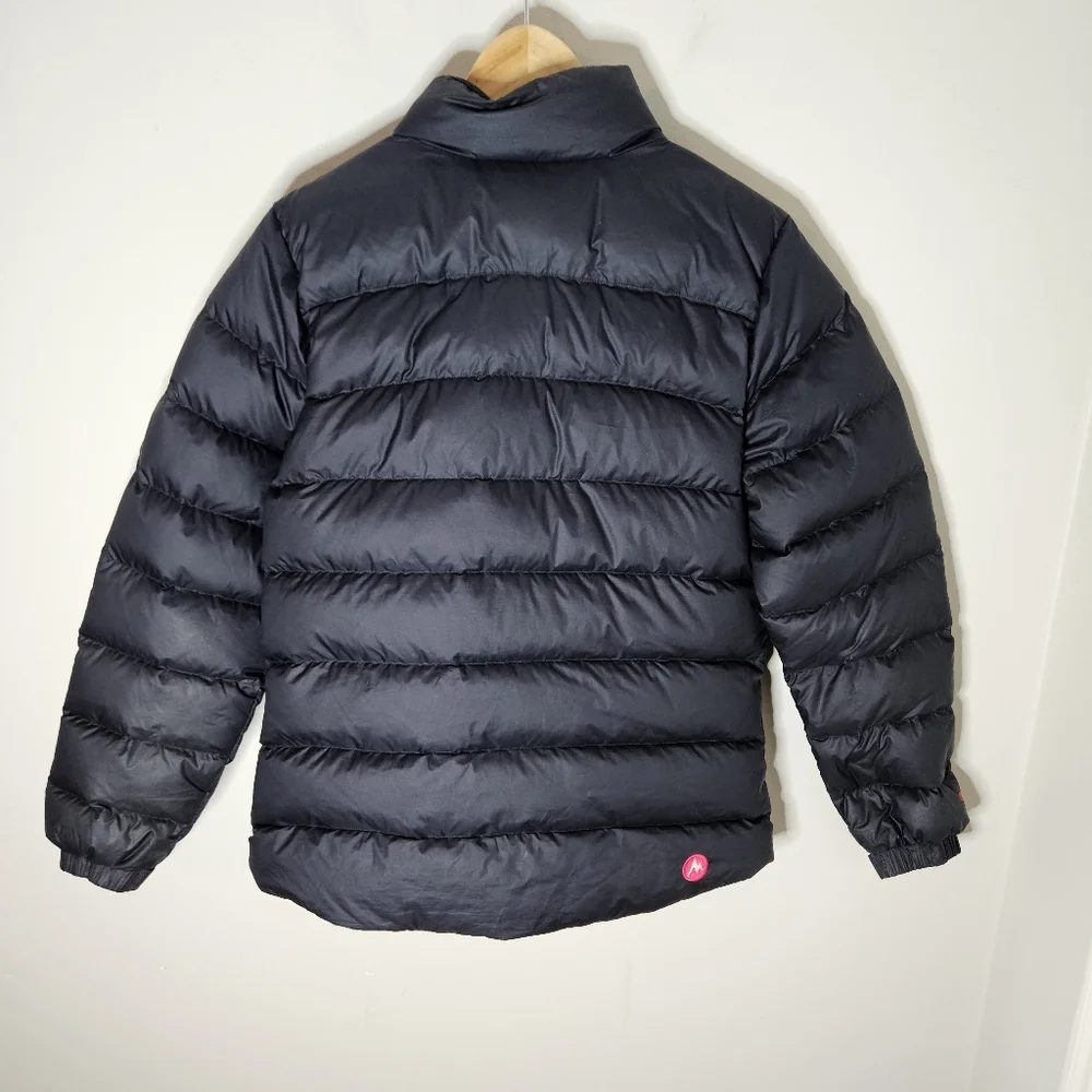 Marmot 650-fill Men's Down Puffer Jacket Black Zip Front Ski Large L
